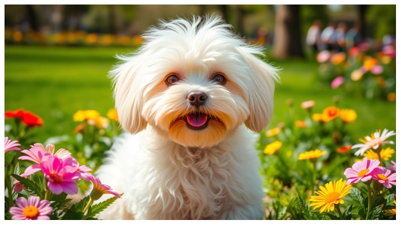 full grown maltese shih tzu poodle